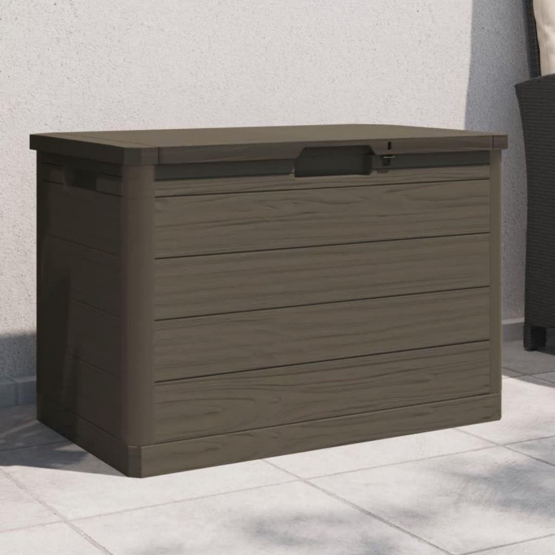 Platzsparendes Outdoor-Kissenbox fur das aus Holz
